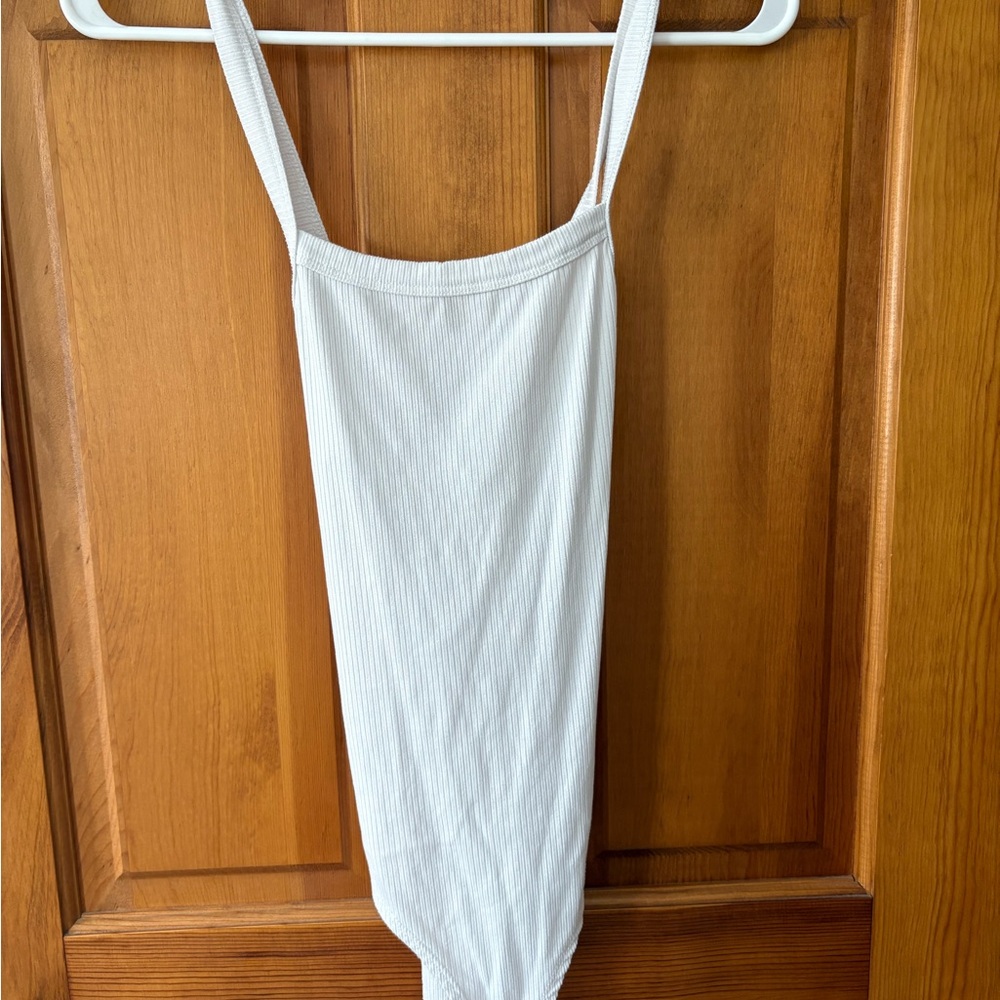 Gaze White Ribbed Chemise